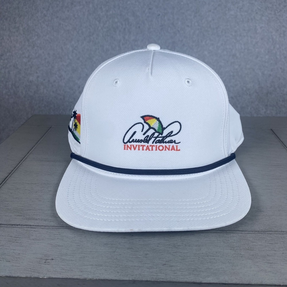 Ahead Arnold Palmer Invitational Hat Mens Snapback White Rope Golf Cap - Picture 2 of 11